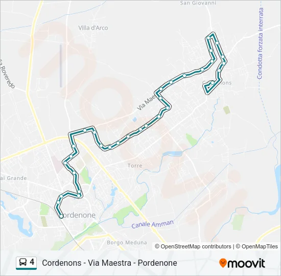 4 Bus Line Map