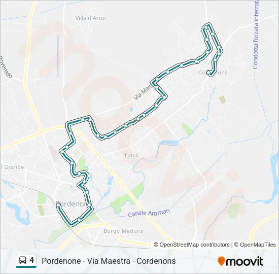 4 Bus Line Map