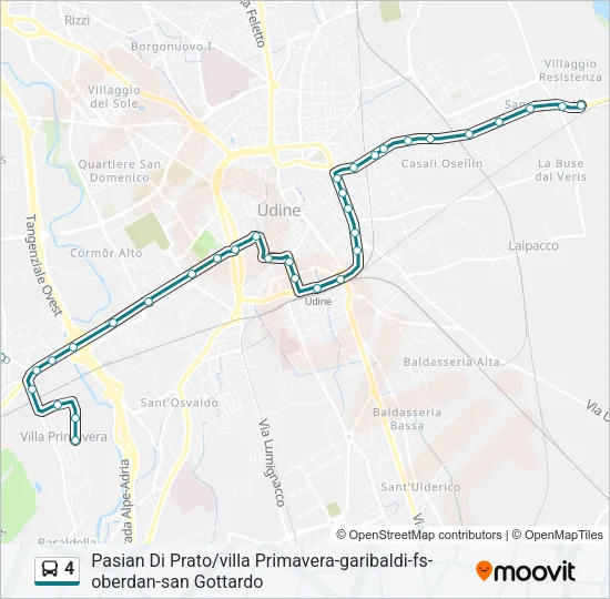4 Bus Line Map