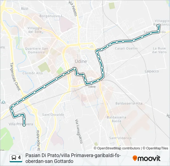 4 Bus Line Map