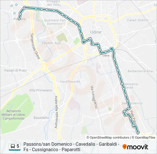 5 Bus Line Map