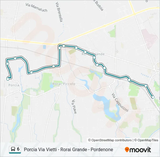 6 Bus Line Map