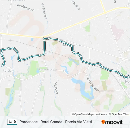 6 Bus Line Map