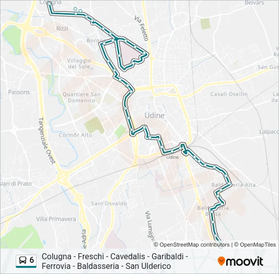 6 Bus Line Map