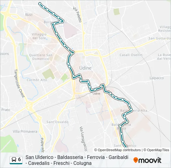 6 Bus Line Map
