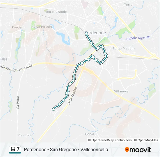 7 Bus Line Map