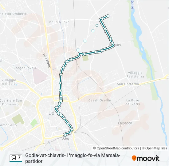 7 Bus Line Map