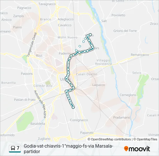 7 Bus Line Map