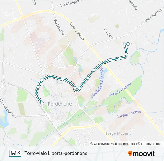 8 Bus Line Map