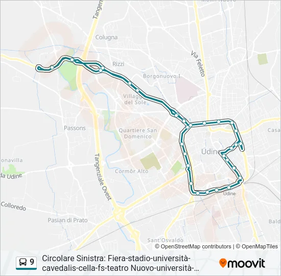 9 Bus Line Map