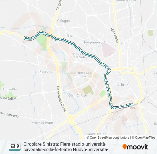 9 Bus Line Map