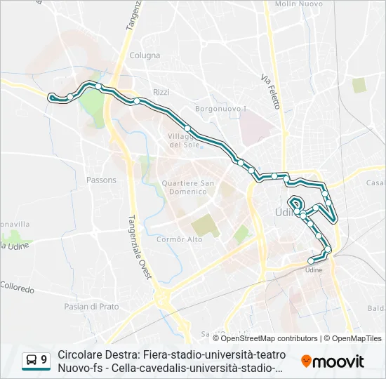 9 Bus Line Map