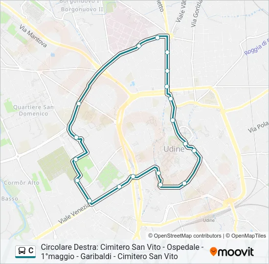 C Bus Line Map