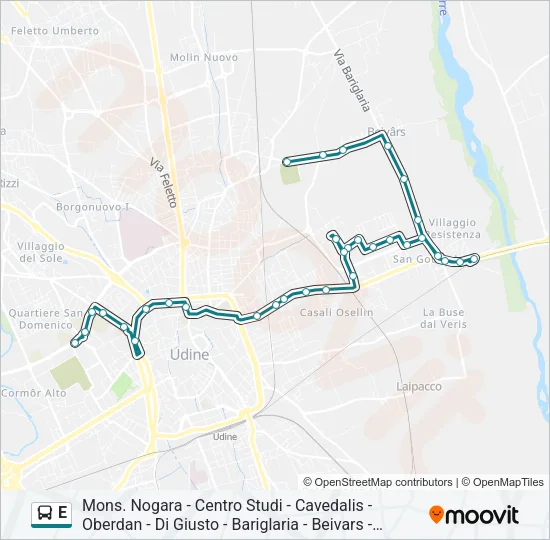 E Bus Line Map