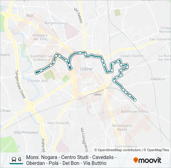G Bus Line Map