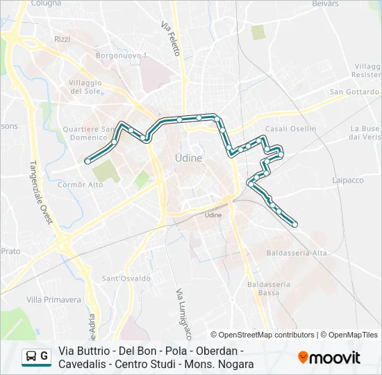 G Bus Line Map