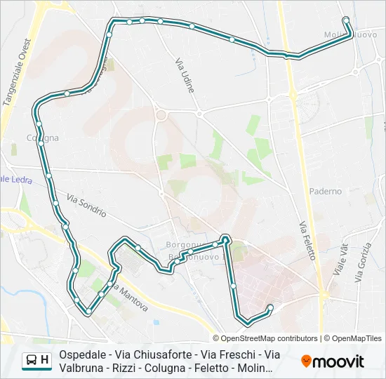 H Bus Line Map