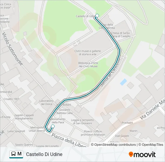M Bus Line Map