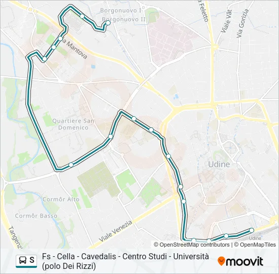 S Bus Line Map