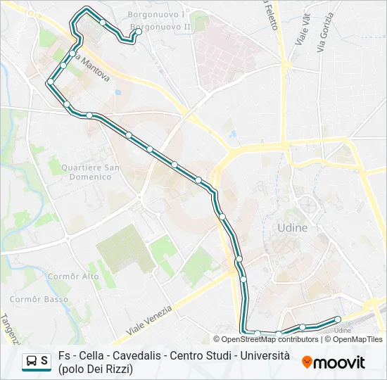 S Bus Line Map