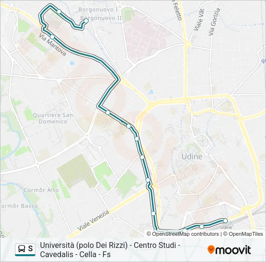 S Bus Line Map