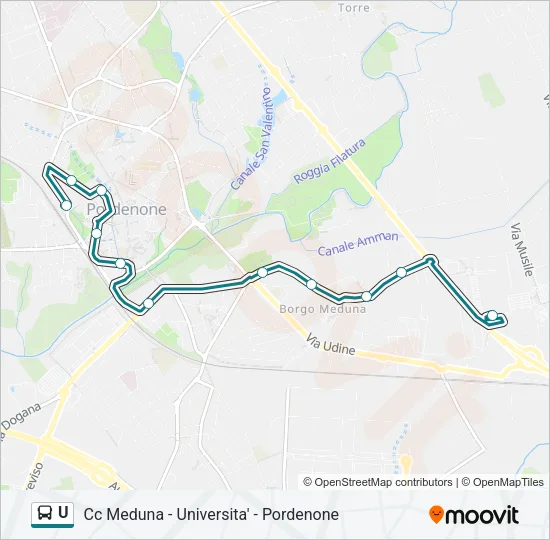 U Bus Line Map