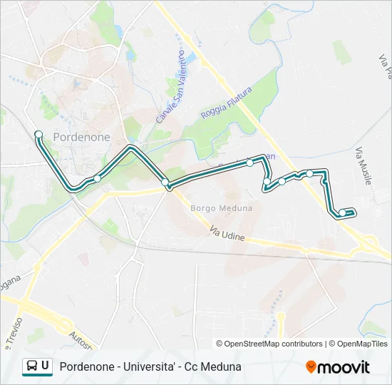 U Bus Line Map