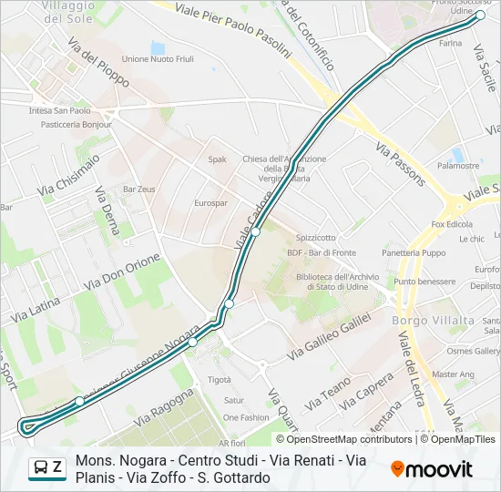 Z Bus Line Map