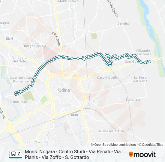 Z Bus Line Map