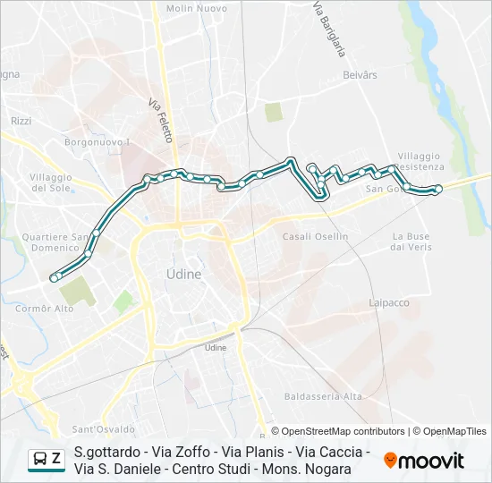 Z Bus Line Map