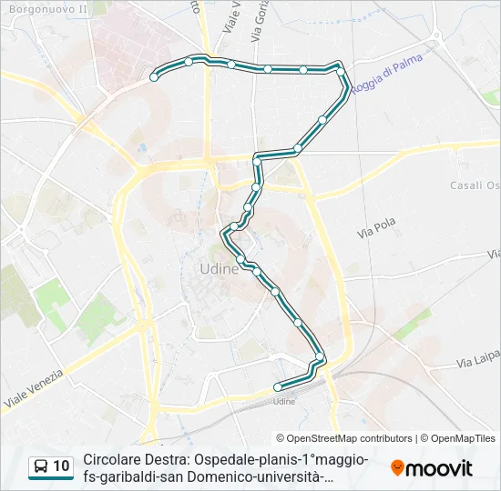 10 Bus Line Map