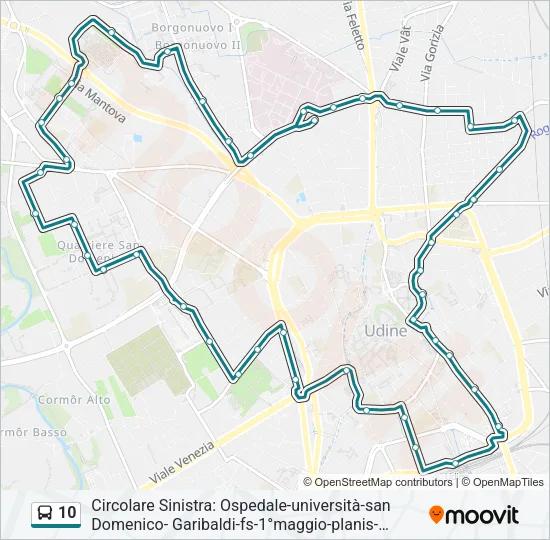 10 Bus Line Map