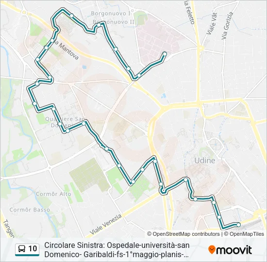 10 Bus Line Map