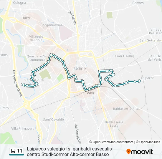 11 Bus Line Map