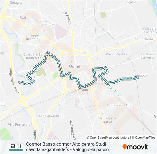 11 Bus Line Map