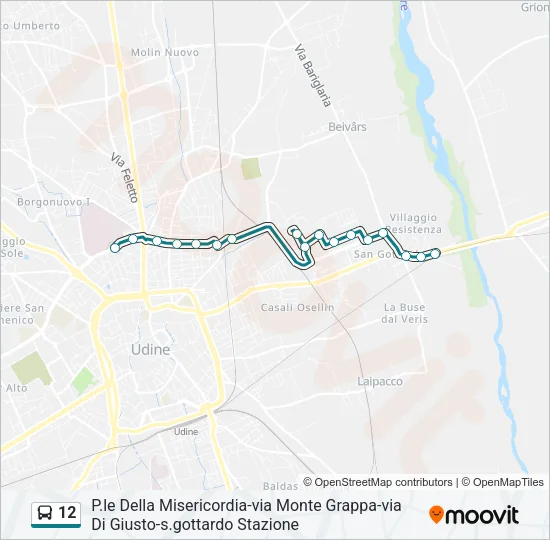 12 Bus Line Map
