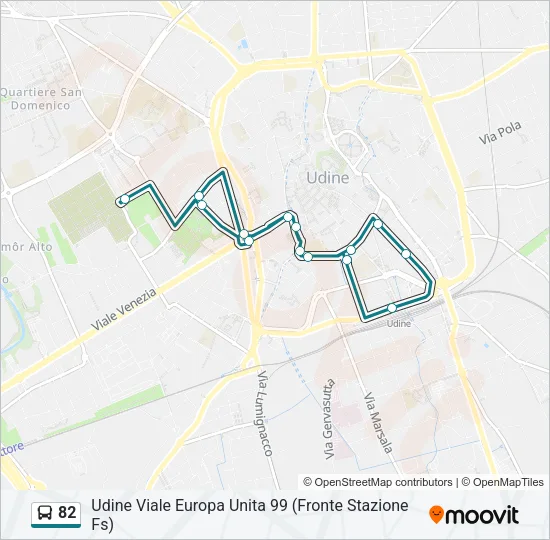 82 Bus Line Map
