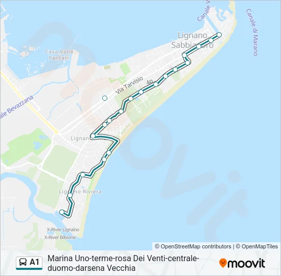 A1 Bus Line Map