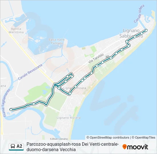 A2 Bus Line Map