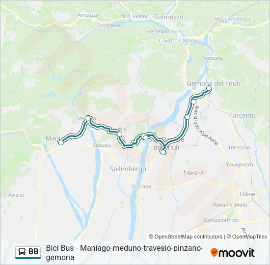 BB Bus Line Map