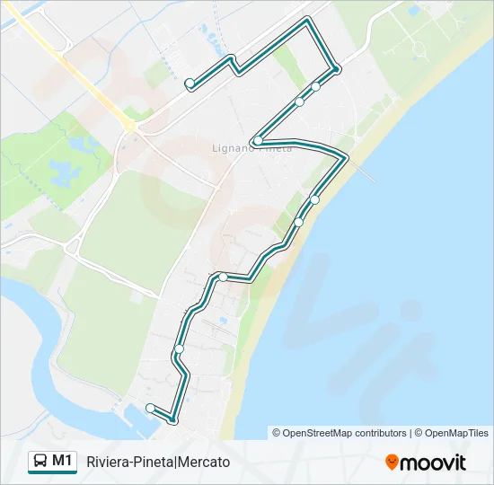 M1 Bus Line Map