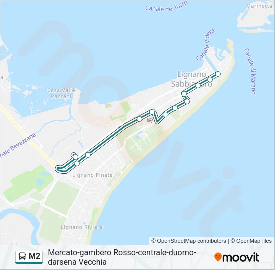 M2 Bus Line Map