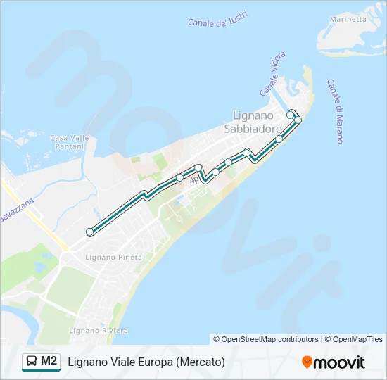 M2 Bus Line Map