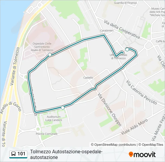 101 Bus Line Map