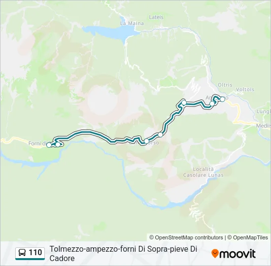 110 Bus Line Map