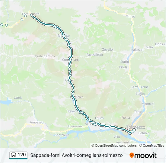 120 Bus Line Map