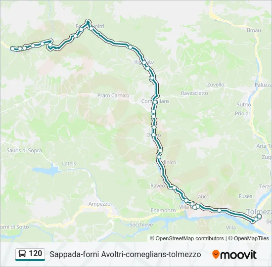 120 Bus Line Map