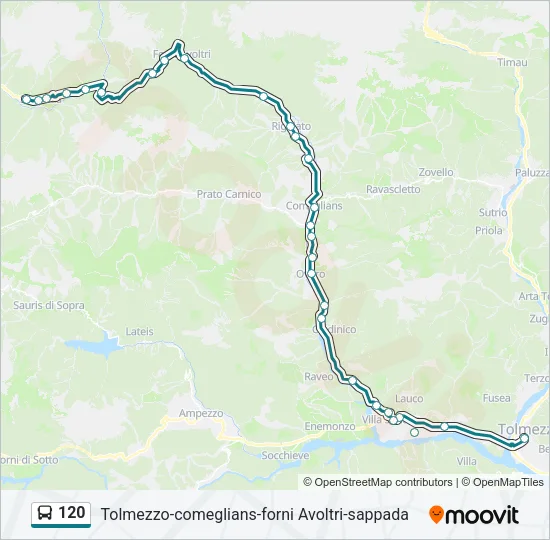 120 Bus Line Map