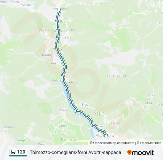 120 Bus Line Map