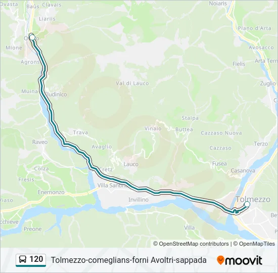 120 Bus Line Map